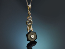 Ulm um 1920! Art Deco Diamant Anh&auml;nger mit feiner...