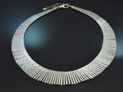 Cleopatra style! Italian vintage necklace with a hammered...