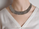 Cleopatra style! Italian vintage necklace with a hammered look in 925 silver