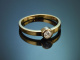 Wien um 1980! Edler Brillant Verlobungs Ring ca. 0,2 ct aus Gold 585
