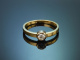Wien um 1980! Edler Brillant Verlobungs Ring ca. 0,2 ct aus Gold 585