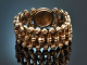 S&uuml;ddeutsch um 1870! Biedermeier Ziehharmonika Armband mit Saatperlen aus vergoldetem Silber