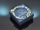 Soft Blue! Zweireihiges Fancy Armband mit Aquamarin Saphir Blautopas Angelit und vergoldetem Silber