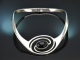 Um 1970! Cooles Statement Design Collier mit Onyx aus Silber 925
