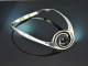 Um 1970! Cooles Statement Design Collier mit Onyx aus Silber 925