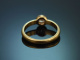 Wien um 1980! Handgearbeiteter Diamant Verlobungs Ring 0,28 ct aus Gold 585