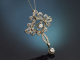 Ulm um 1910! Belle Epoque Diamant Anh&auml;nger mit Kette aus Platin