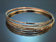 Um 1960! Schickes Set aus 4 feinen Sixties Armreifen aus Gold 333