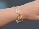 Um 1960! Schickes Set aus 4 feinen Sixties Armreifen aus Gold 333