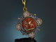 Venedig um 1870! Seltener Mikromosaik Anh&auml;nger mit Kette aus Gold und Tombak