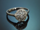 Vienna around 1920! Art Deco engagement ring with diamonds in 585 white gold
