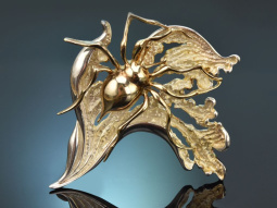 Pforzheim um 1980! Schicke gro&szlig;e Spinnen Brosche...