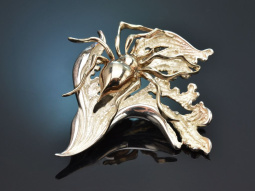 Pforzheim um 1980! Schicke gro&szlig;e Spinnen Brosche...