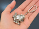 M&uuml;nchen um 1980! Gro&szlig;er plastischer Frosch Schl&uuml;sselanh&auml;nger aus Silber 800