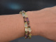 Smooth Colours! Fancy Armband aus Turmalin Aquamarin Amethyst und vergoldetem Silber 925