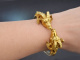 Around 1980! Stylish bangle with ram heads made of gold-plated 925 silver