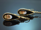 Around 1890! Rare historical micromosaic earrings made of 333 gold and silver