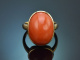 Aus unserer Werkstatt! Ring mit sch&ouml;ner Vintage Koralle aus Gold 585