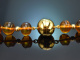 Around 1980! Large Baltic amber necklace with gold-plated silver 925