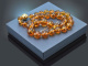 Around 1980! Large Baltic amber necklace with gold-plated silver 925