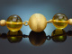 Around 1980! Beautiful Baltic amber necklace with gold-plated silver 925