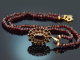 M&uuml;nchen um 1960! Sch&ouml;ne Granat Trachten Collier Kette mit Norm Gold und Silber