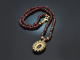 M&uuml;nchen um 1960! Sch&ouml;ne Granat Trachten Collier Kette mit Norm Gold und Silber