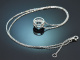 Elegant aquamarine and diamond pendant with a 585 white gold chain