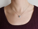 Elegant aquamarine and diamond pendant with a 585 white gold chain