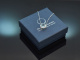 Elegant aquamarine and diamond pendant with a 585 white gold chain