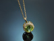 Edler Peridot Diamant Anh&auml;nger mit Kette aus Gold 585