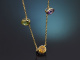 Aus unserer Werkstatt! Edelstein Collier mit Aquamarin Peridot Turmalin aus Gold 585