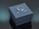 Fine Blue! Sch&ouml;ner Aquamarin Ring mit Diamanten aus Wei&szlig;gold 585