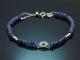 Pretty Blue! Saphir Armband mit Diamanten aus Wei&szlig;gold 750