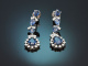 Classy Blue! Elegante Saphir Ohrringe mit Diamanten aus Wei&szlig;gold 750