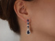 Classy Blue! Elegante Saphir Ohrringe mit Diamanten aus Wei&szlig;gold 750