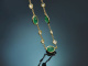 Fine Green! Feines Collier mit Smaragden und Diamanten aus Gold 750