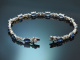 Edles klassisches Saphir Diamant Armband aus Wei&szlig;gold 750