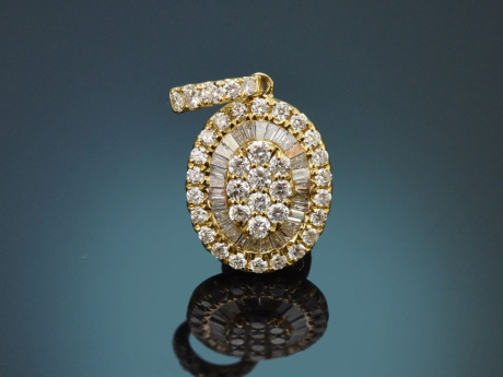 Glitzernder Diamant Anh&auml;nger 0,5 Carat aus Gold 750