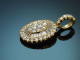 Glitzernder Diamant Anh&auml;nger 0,5 Carat aus Gold 750