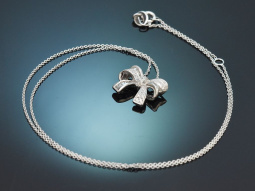 Sch&ouml;nes Schleifen Collier mit Diamanten aus...