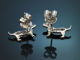 Kleiner Dackel! Ohrringe mit Diamanten aus Wei&szlig;gold 750