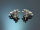 Sparkling! Elegant 1.1 carat diamond earrings in 750 white gold