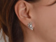 Sparkling! Elegant 1.1 carat diamond earrings in 750 white gold