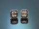 Hochwertige edle Diamant Saphir Ohrringe aus Gold 750