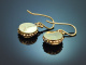 Italy, circa 1910! Charming micro-mosaic earrings in 333 gold and gold-plated tombac