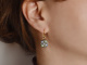 Italy, circa 1910! Charming micro-mosaic earrings in 333 gold and gold-plated tombac