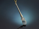 Around 1915! Beautiful aquamarine diamond pendant with chain made of 585 gold and platinum