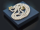 Classy Pearls! Elegant three-strand cultured pearl necklace with clasp in 925 gold-plated silver