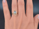 S&uuml;ddeutsch um 1910! Feiner Ring mit Ceylon Saphir und Diamanten aus Gold 585 und Platin